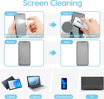 7-In-1 Multi-Device Cleaning Kit - Keyboard, Screen, and Earphone Dust Brush for Computers, Tablets, and Bluetooth Devices