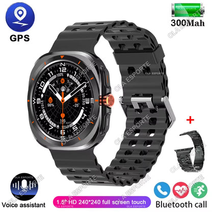 New Galaxy Watch 7 Ultra Smart Bracelet Men GPS Trackr NFC HD Touch Screen Bluetooth Call Health Monitor Smartwatchs for Samsung