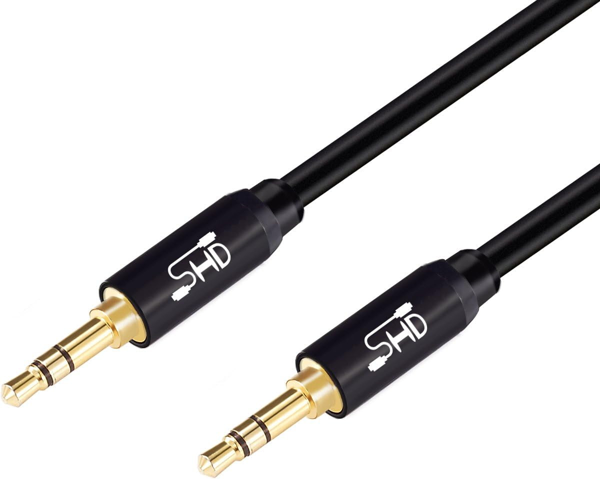 Aux Cable, 3.5Mm Audio Cable Aux for Car Auxiliary Audio Stereo Cable 3.5Mm Cord Premium Sound Dual Shielded with Gold Plated Connectors-10Feet